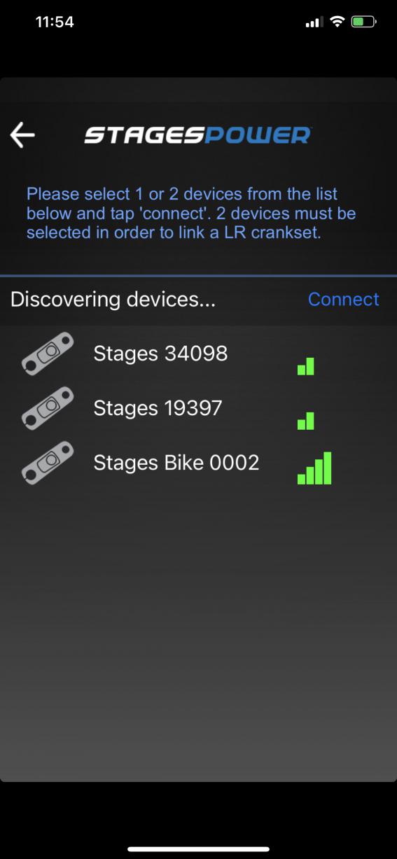 Die Stages Power App zeigt alle Sensoren an.